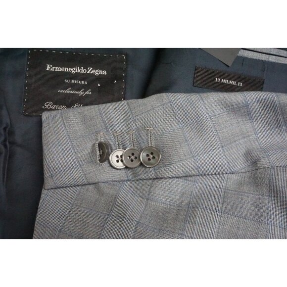 Ermenegildo Zegna 15milmil15 Milano Current Purple Plaid Wool Sport Coat 54L
